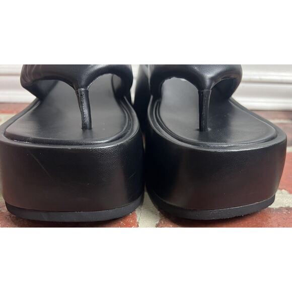 Jeffrey Campbell Black Crybaby Platform Thong Sandals Flip Flops 90s Size 7.5 - Picture 7 of 11